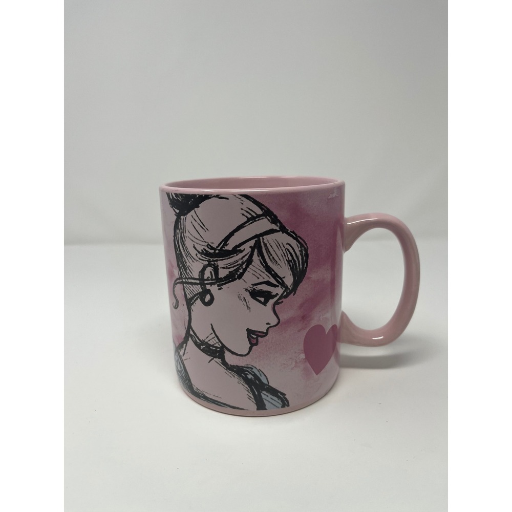Disney Galerie Cinderella Pink Watercolor Sketch Art Ceramic Coffee Mug Princess